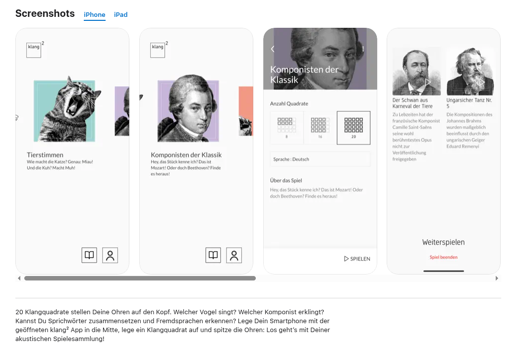 klang2 App Store Screenshot