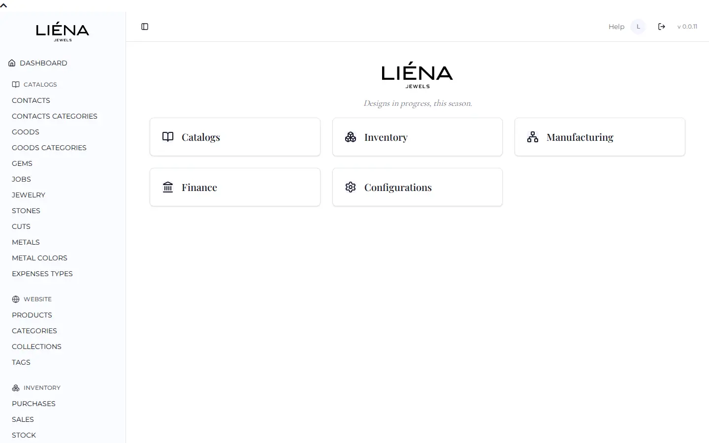 The recovered LIÉNA Blazor back office, running on .NET 10